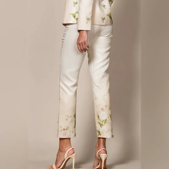 NWT Boutique Chloe Floral Printed Blazer & Straight-Leg Pant Set |Two-Piece Suit - Picture 8 of 10